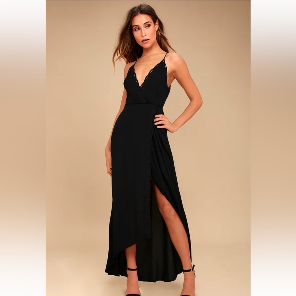 ASTR the Label Isabella Black Lace
Wrap Maxi Dress